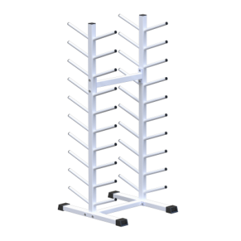 Стойка для бодибаров и грифов 10 уровней двухсторонняя Sabirgym SG025.4 - Аэрофитмаксфит профессиональные тренажеры в фитнес клуб