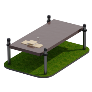 Помост для выполнения испытания Сгибание-разгибание рук в упоре лежа Sabirgym SGAV110 - Аэрофитмаксфит профессиональные тренажеры в фитнес клуб