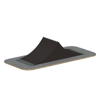 Рампа с гребнем Sabirgym SGSPM2021L для скейт парка - Аэрофитмаксфит профессиональные тренажеры в фитнес клуб