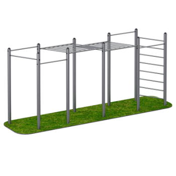 Рукоход двойной двухуровневый, 5 турников и шведская стенка Sabirgym SGWOK016.2 - Аэрофитмаксфит профессиональные тренажеры в фитнес клуб