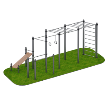 Атлетический уличный комплекс Фортуна Sabirgym SGWOK017.1 black step - Аэрофитмаксфит профессиональные тренажеры в фитнес клуб