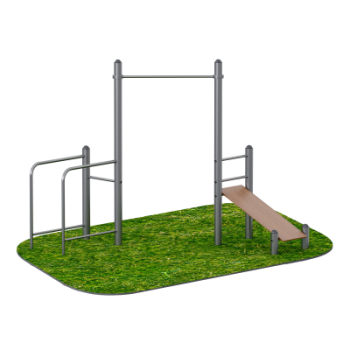 Турник с брусьями и лавкой для пресса уличный Sabirgym SGWOK018.1 armssport - Аэрофитмаксфит профессиональные тренажеры в фитнес клуб