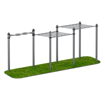 Уличный комплекс Двойной рукоход и змейка Sabirgym SGWOK244 узси - Аэрофитмаксфит профессиональные тренажеры в фитнес клуб