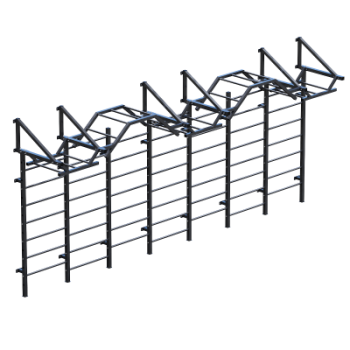 Стенка гимнастическая рукоход Sabirgym SGCROSS200 для функционального тренинга и кроссфита sportsman - Аэрофитмаксфит профессиональные тренажеры в фитнес клуб