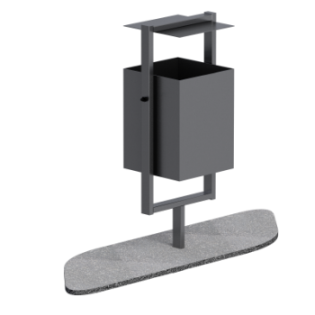 Урна с крышкой Sabirgym SGLS007 металлическая уличная - Аэрофитмаксфит профессиональные тренажеры в фитнес клуб