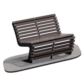 Скамейка парковая Пируэт (длина 1200мм) Sabirgym SGLS011.1 металлическая с влагостойким настилом s-dostavka - Аэрофитмаксфит профессиональные тренажеры в фитнес клуб