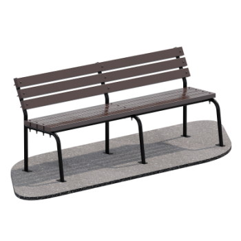 Скамейка Садовая Sabirgym SGLS013.1 металлическая парковая длиной 1950 мм узси - Аэрофитмаксфит профессиональные тренажеры в фитнес клуб