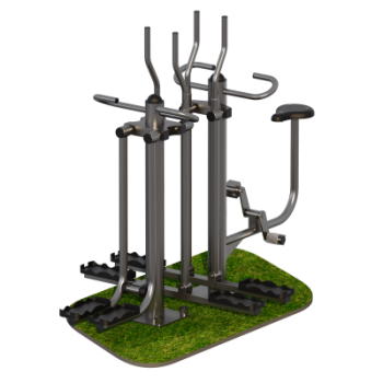 Тренажер для улицы Лыжник+Велосипед+Разведение ног Sabirgym SGMS044.1 - Аэрофитмаксфит профессиональные тренажеры в фитнес клуб