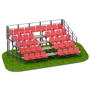 Трибуна на 42места Sabirgym SGMS112 сборно-разборная металлическая с пластиковыми сиденьями - Аэрофитмаксфит профессиональные тренажеры в фитнес клуб