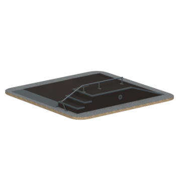 Фанбокс Sabirgym SGSPM3005L для скейтбординга black step - Аэрофитмаксфит профессиональные тренажеры в фитнес клуб