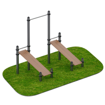 Уличный комплекс Скамья для пресса с турником Sabirgym SGWOK014 swat - Аэрофитмаксфит профессиональные тренажеры в фитнес клуб